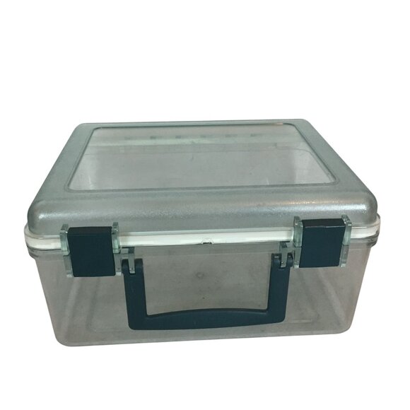 Plastic Storage Box With Hinged Lid FISHING TACKLE 10 X 8X 5 Clear Water Tight - Picture 7 of 8